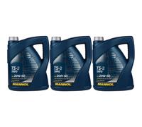 3x 5 Litre Original MANNOL huile moteur TS-2 Shpd 20W-50 Api CH-4/CG-4/CF-4/