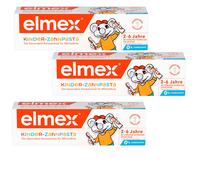 3x 50 ml Elmex Dentifrice Enfant 2-6 Ans Protection Contre Caries