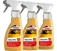 3x 500ml SONAX Highspeedwax Scellant à Peinture Vernis Cire de Carnauba