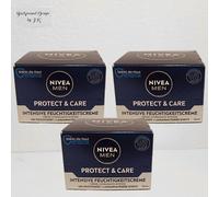 3X 50Ml Nivea Men Protect & Care Crème Hydratante Intensive Prend Soin & Protège