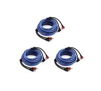 3X 5M 2 Rca À 2 Rca Prise de Courant Voiture Stéréo Câble Audio Outil Tressé D'Amplificateur