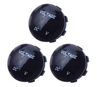 3X 5V-25V Voltmètre LED Panneau D'Affichage Numérique Monté Rond Étanche Voiture Moto Voiture
