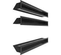 3x 80 kit d'évacuation pour cheminée avec vitre plate