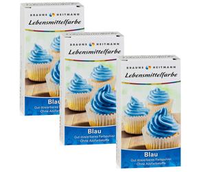 3x 8g Colorant Alimentaire Bleu Poudre Cuire Kochen Couleur Manger Cookies de