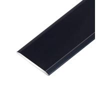 3x 90 cm Bande de Couverture de Sol Stratifié Auto-adhésive, bande de Garniture de Bord Seuil Aluminium Découpable pour Tapis Bois Carrelage(Black,5cm/2inch)