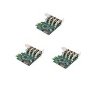 3X Adaptateur de Carte D'Extension PCI Express à Profil Bas 4 PCI-E Vers USB 3.0 HUB 5Gbps SystèMes D'Exploitation USB1.1/2.0/3.0