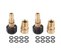 3X Adaptateur de Laveuse Pression Ensemble,M22 14mm Pivotant M22 Raccord,M22-14 Pivotant + 3/8Pouces Fiche,3/8Pouces DéConnexion Rapide + M22 Raccord