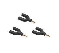 3X Adaptateur de Type U Double Prise Casque 3,5 mm Câbles Audio Splitter Microphone 2 en 1 Connecteur Pivotant pour Android
