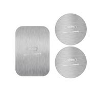 3x Adaptateurs Support Voiture Magnétique Plaques Métalliques XO Argent