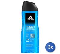 3X Adidas Shampoo/Douche 400 ML. Fresh Endurance