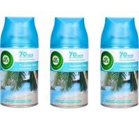 3x Air Wick Diffuseur de parfum 250ml Paradise Beach | Le parfum du bois flotté, de l'eau de mer salée et de la brise chaude des Caraïbes