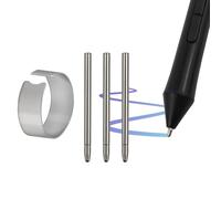 3X Alliage Pointes de Remplacement pour One by Wacom/Bamboo/Intuos/Intuos 5&4&3/Intuos Pro(PTH-451/651/851)/Cintip/Cintip Companion 1&2&Hybrid/Cintip 13H, Para CTE-,MTE-,CTL-,CTH- Tablette Graphique