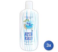 3X Alyssa Ashley Corps-Mains 500 ML. Océan Bleu