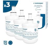 3x Aqua Crystalline filtre à eau compatible pour Samsung réfrigérateur DA29-00003F, HAFIN1/EXP, DA97-06317A-B, Aqua-Pure Plus