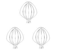 3X Attachement de Mélangeur de Fouet de Fil D'Acier Inoxydable pour K45Ww 9704329 Agitateur de CrèMe D'Oeuf de Ballon de Gâteau de Farine