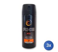 3X AXE Déodorant Spray 150 Ml. MUSK Import