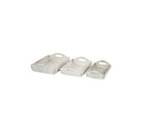 3x bassin T296, tableau à servir style shabby blanc