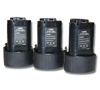 3x Batterie Li-Ion 2000mAh (10.8V) vhbw pour outils JR102, JR102D, JR102DZ, JR102DWE, UH200DZ, BMR102 comme Makita 194550-6, 194551-4, BL1013, BL1014.
