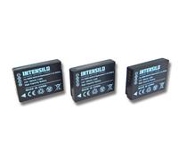 3x Batterie Li-Ion INTENSILO 890mAh pour appareil photo, caméscope Panasonic Lumix DMC-TZ9, DMC-ZS10, DMC-ZS15, DMC-ZS20 Remplace: DMW-BCG10, BP-DC7.