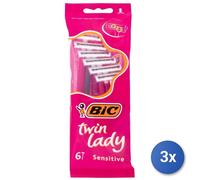 20X Lot Bic Radi Et Getta Lady 6 Pièces Twin 2 Lames