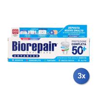 3x Biorepair Dentifrice 75 Ml Protection Complète 50+ Blanc