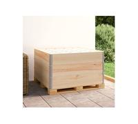 3x Bois de Pin Solide Colliers de Palette Cadre de Rehausse de Palette Transport Stockage Cadre d'Empilage Extérieur Robuste 100x100 cm