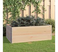3x Bois de Pin Solide Jardinières Surélevées 100x150 cm Patio Balcon vidaXL