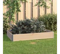 3x Bois de Pin Solide Jardinières Surélevées 100x150 cm Patio Balcon vidaXL