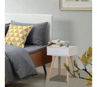 3x Bois Pin Massif Table de Chevet Noir Chambre Coucher Table de Nuit vidaXL