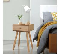 3x Bois Pin Massif Table de Chevet Noir Chambre Coucher Table de Nuit vidaXL