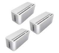 3X Boîte de Gestion Des Câbles, Boîte de Cache-Câble pour Organisateur de Câbles ABS, Lignes éLectriques D'Ordinateur