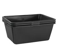 3x Boîte de Mortier 90 Litre Mortier Seau Ciment Seau Speiswanne Noir
