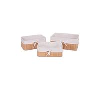 Boite de rangement Mendler 3x boîte de rangement HWC-C21, bambou nature