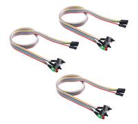 3X Boitier D'Ordinateur LED Lumiere ATX Reinitialiser HDD Interrupteur Cable 50cm Long, Rouge Vert