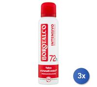3X Borotalco Déodorant Spray 150 ML. Intensif Fabriqué En Italie