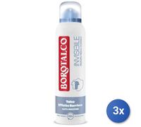 3X Borotalco Déodorant Spray 150 ML. Invisible Fresh Azzurro Fabriqué En Italie