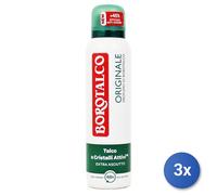 3X Borotalco Déodorant Spray 150 Ml Transparent Original Made In Italy