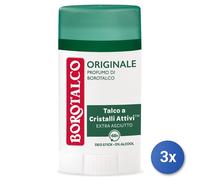 Borotalco Déodorant stick Original sans alcool ni sels d'aluminium – 3 x 40 ml