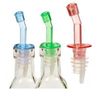 3X Bouchons Bec Verseur Colorés Bouteille Vin Alcool Huile Olive avec Capuchon