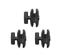 3X Bras à Double Prise en Alliage D'Aluminium de 9CM de Longueur pour RAM avec Bras D'Extension de CaméRa de Moto à Montage sur Boule de 1.5 Pouces