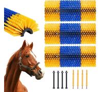 3x Brosse à gratter pour bétail Brosse à récurer pour animaux de ferme Chevaux 51x19x10cm
