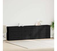 3x Buffets Bois d'Ingénierie Armoire de Rangement Salon Multicolore vidaXL