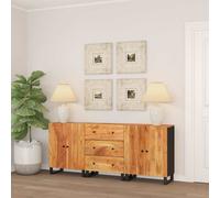 3x Buffets Bois Massif de Récupération Armoires Rangement Organisateurs vidaXL