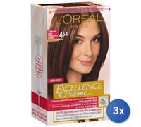 3X Bundle L'Oréal Paris Excellence Crème Châtaigne Cuivrée 4.54