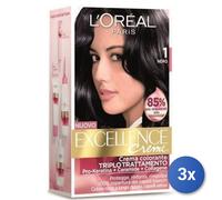 3X Bundle L'Oréal Paris Excellence Crème Noir 1