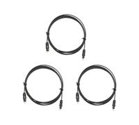 3X Câble Audio à Fibre Optique Numérique de 3 Mètres SPDIF OD2.2 TOSLINK-TOSLINK Cordon Plaqué Or pour Connecter au DVD CD