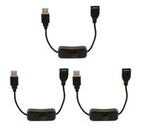 3X CâBle D'Extension USB Une Mâle Une Femelle Avec Interrupteur Marche / Arrêt
