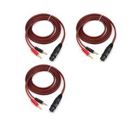 3X Câble Haut-Parleur XLR Vers Banane, Câble Audio XLR 3 Broches Femelle Vers Double Fiche Banane, Prise 4 mm Plaquée Or Vers XLR3 Pro HiFi