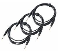 3x Câble Instruments Guitare Electrique Basse Clavier E-Piano Numerique Jack 3m