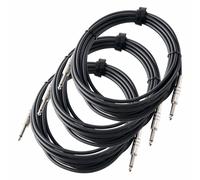 3x Câble Instruments Guitare Electrique Basse Clavier Numerique 6,3mm Jack 6m